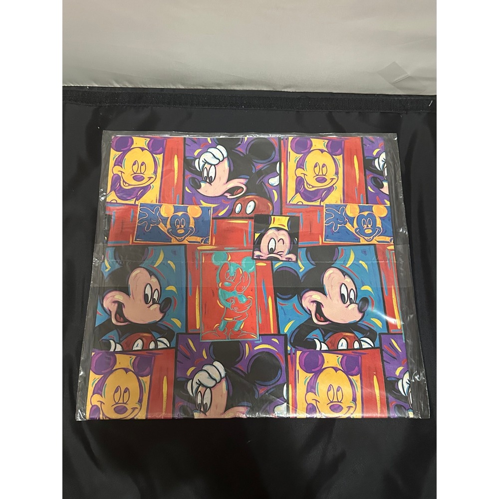 Vintage Disney Mickey Mouse Minnie Mouse Pop Art Gift Wrap Hallmark 2‎ Sheets